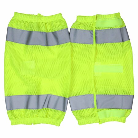 MCR SAFETY Garments, CLASS E GAITERS, FL Lime, Mesh CLEGML